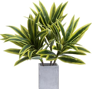 3 PCS Dracaena Artificial Plant 25" Realistic Fake Greenery Plant Branches