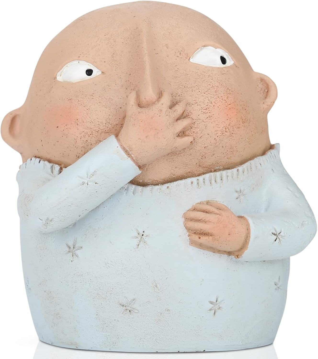 PlivBloom Boy Holding Nose Bathroom Statue,Funny Knick Knacks for ...