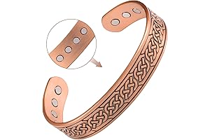 12X Strength Wide Copper Magnetic Bracelet for Men