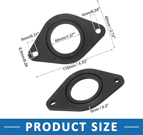 Miniatura 3 de A ABSOPRO Adaptador de montaje de altavoz de tweeter para coche, anillos de soporte para Toyota Corolla 2009-2019 plástico negro 2 piezas