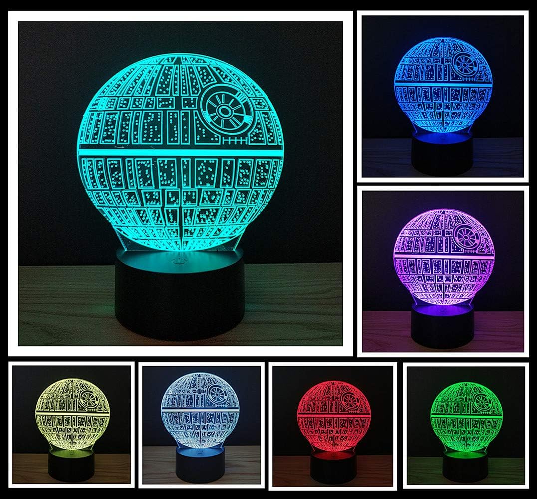 3D Illusion Platform Night Lights Touch Switch 7 Color Change USB Power LED Desk Lamp for Home Decorations or Holiday Gifts