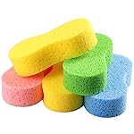 Temede 5-Pack Car Wash Sponges, 9.1 x 4.3 x 2.4 Large Sponges, Extra Thick Foam Kit for All-Purpose Cleaning, Ideal Washing Sponges for Kitchen, Bathroom, Household