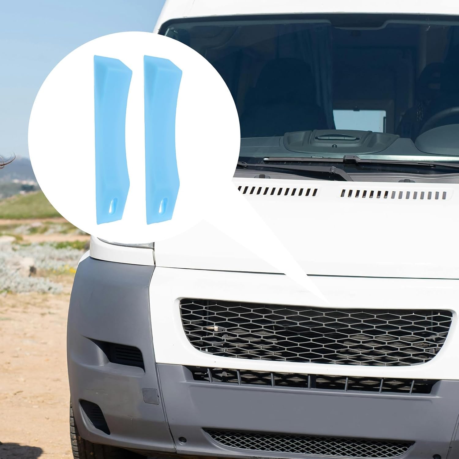 2pcs Silicone Rv Leveling Blocks Trailer Wheel Stabilizer Pads Prevent Sliding Heavy Duty Camper Ramps for Uneven Ground and Parking