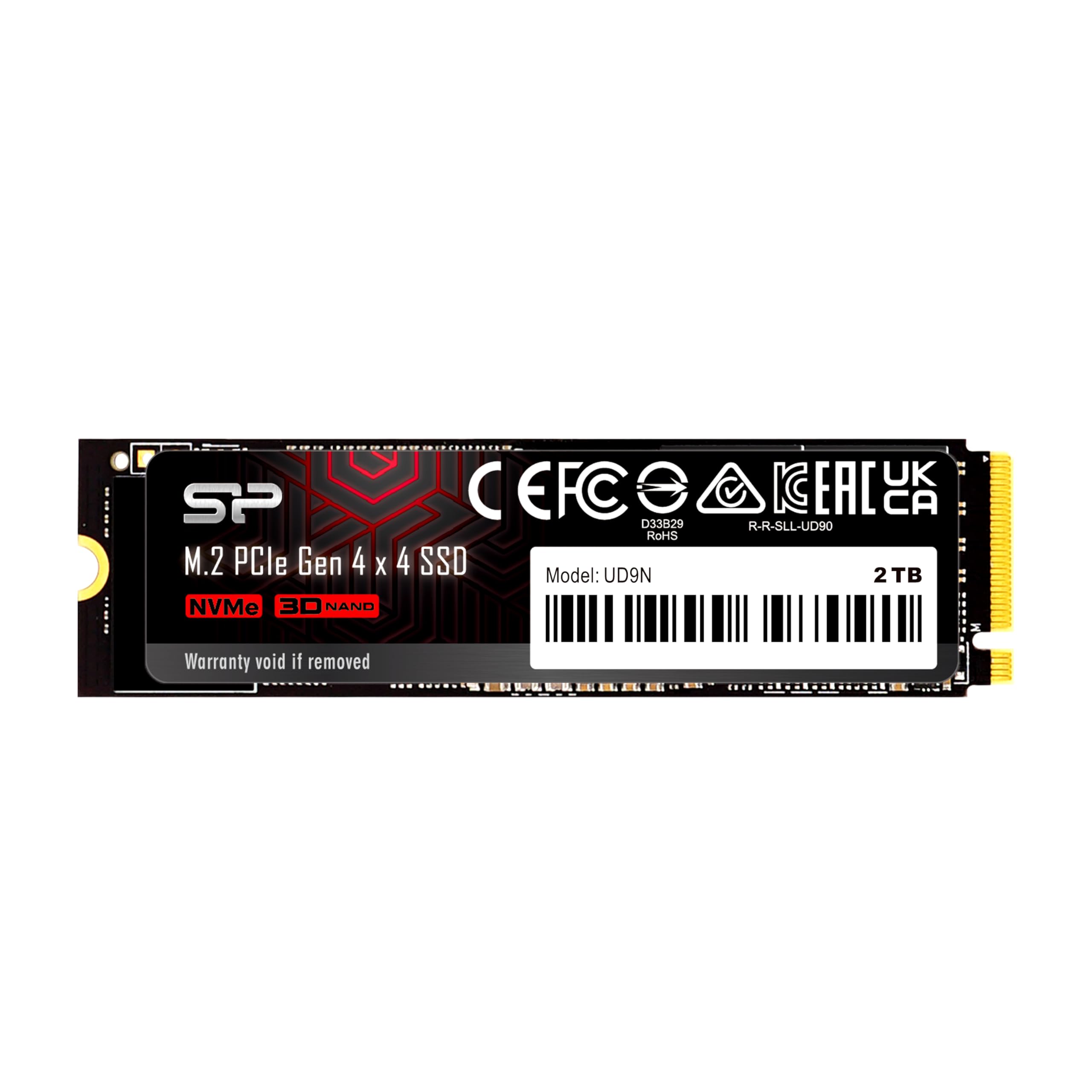 シリコンパワー SSD 2TB【超高速 ゲーミングSSD】Read 5,000MB/s Write 4,800MB/s 3D NAND M.2 2280 PCIe4.0×4 NVMe1.4 UD9Nシリーズ SJ02KGBP44UD9N05J5