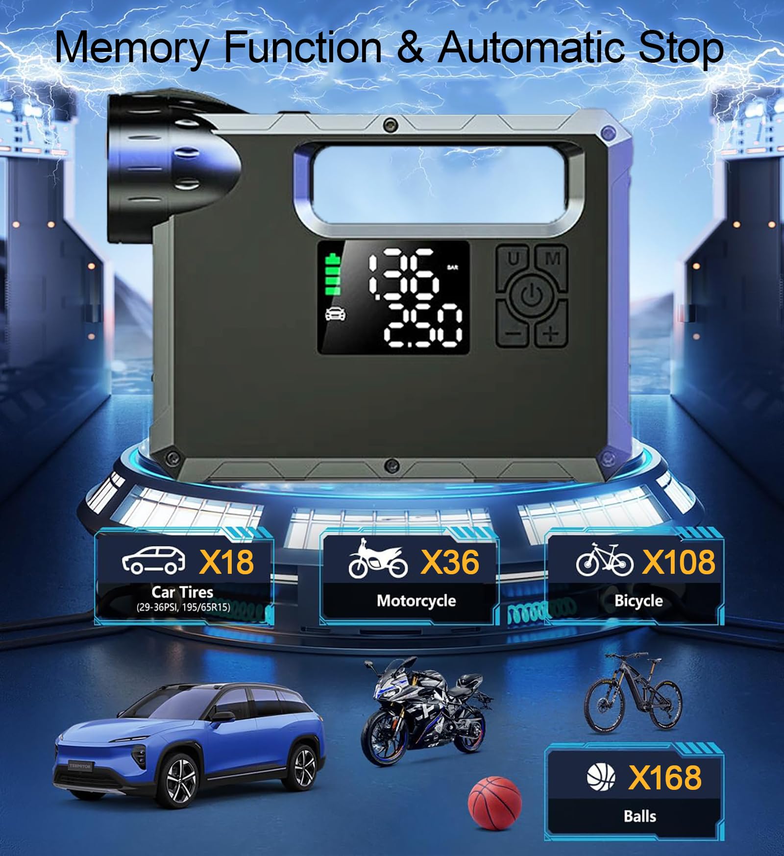 Jump Starter & Air Compressor - 16000mAh -5 Jump Starter & Air Compressor - 16000mAh -5