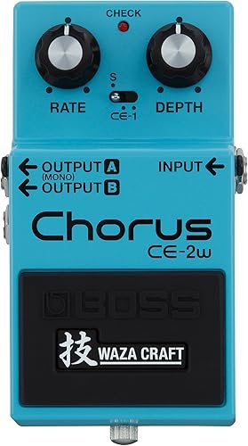 BOSS CE-2W Chorus | Pedal de efecto para guitarra Waza Craft premium con circuito analógico | Reproducción fiel de los legendarios pedales de coro
