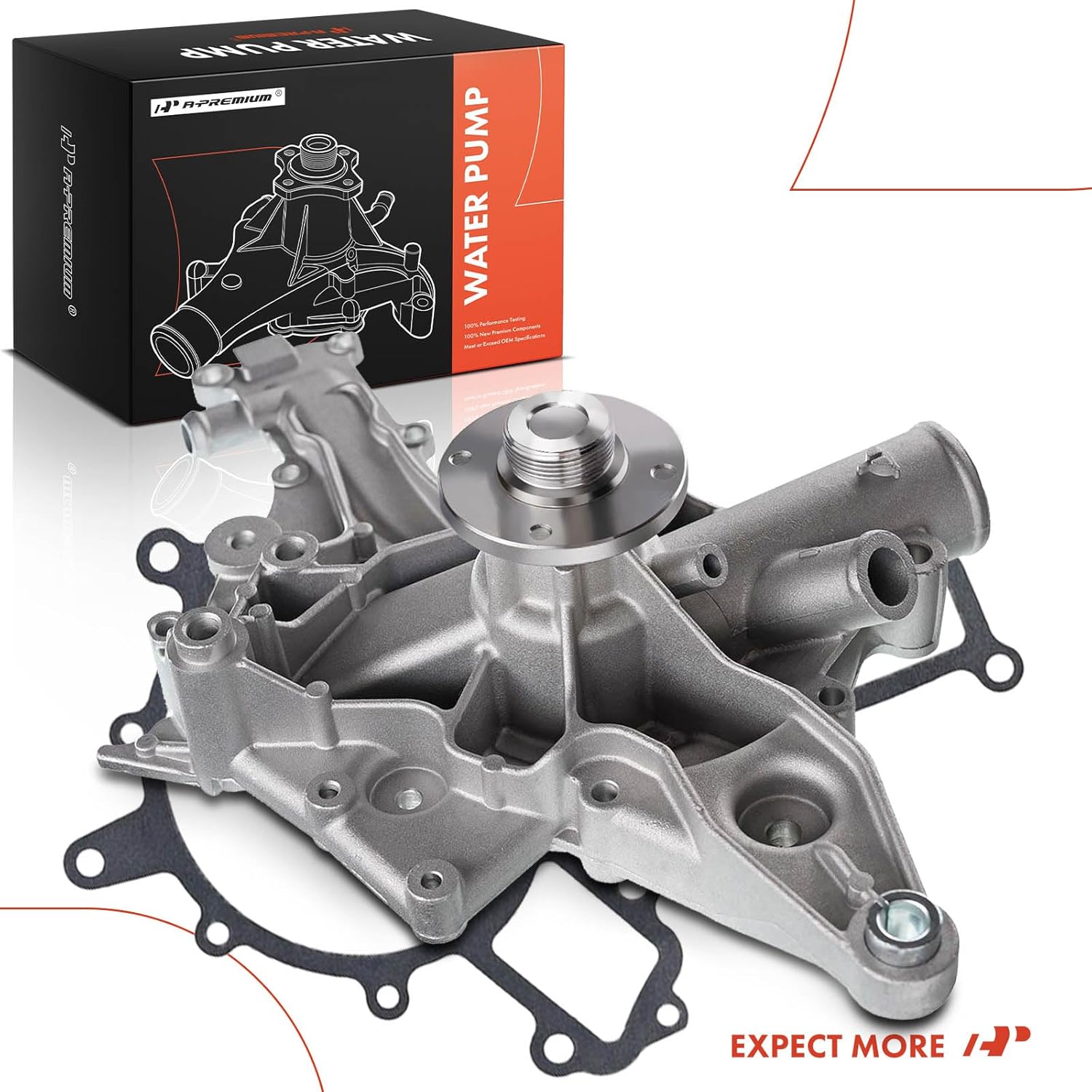 A-Premium Engine Water Pump W/Gasket [fits SOHC, 6,8Cyl 2.8 3.2 4.3 5.0 5.5] Compatible with Mercedes-Benz [C,CL,CLK,E,G,ML,S,SLK-Class] C280, CL500, C55 AMG, E320, G500 02-08, ML500, SLK320 & More