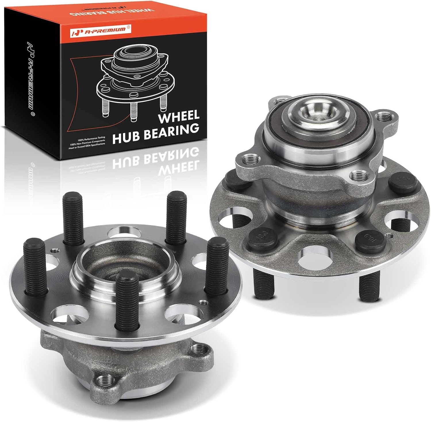 A-Premium 2 x Rear Wheel Bearing and Hub Assembly with 5-Lug Compatible with Acura TL 2009 2010 2011 2012 2013 2014