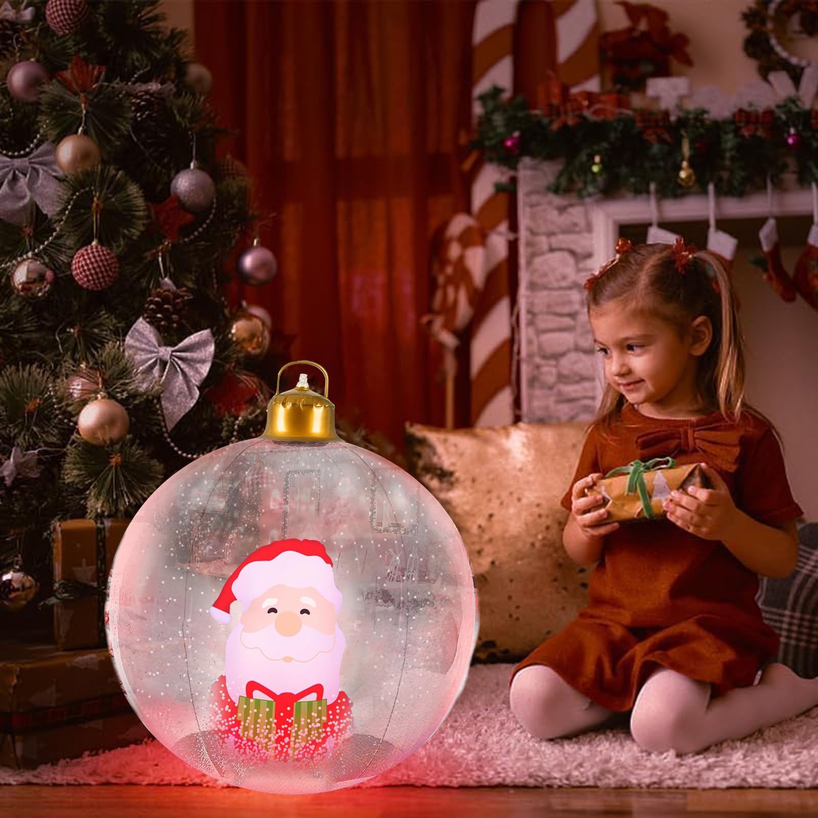 Settoo Aufblasbare Weihnachtskugeln 60cm - Riesige Deko Für Garten & Haus