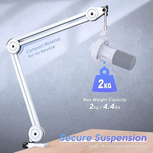 Miniatura 2 de FIFINE BM63 - Soporte de brazo para micrófono, soporte de micrófono resistente de metal, suspensión de tijera, brazo ajustable para grabación de