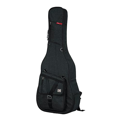Funda para guitarra acústica Gator Cases Transit Series; exterior negro carbón (GT-ACOUSTIC-BLK)