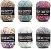 6 Rolls Large Acrylic Yarn Skeins - Assorted Colors, Soft, Perfect for Knitting & Crochet