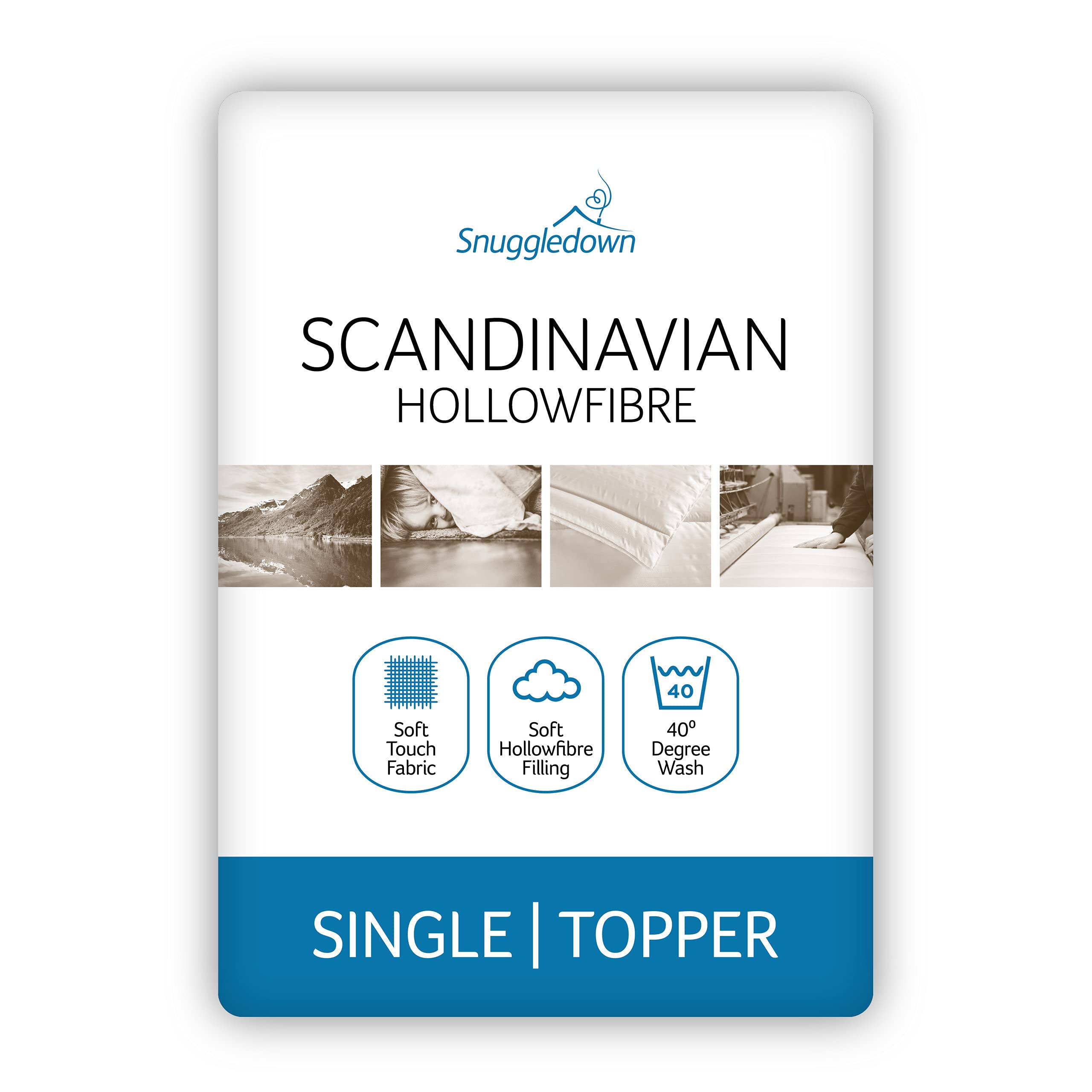 Snuggledown Unisex White Luxury Quilted Mattress Protector With Soft Touch Finish And Elasticated Straps In Single