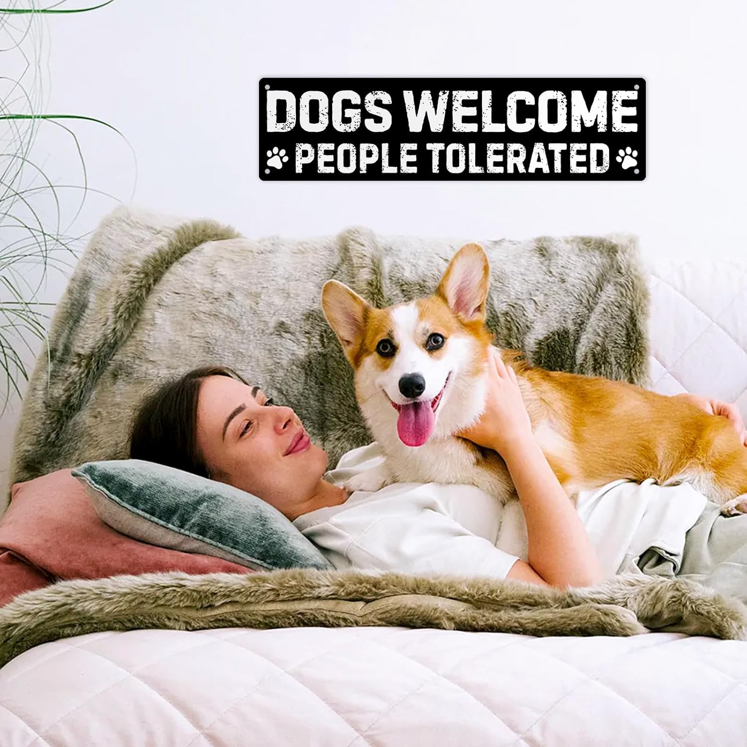 Dog Gifts for Women Funny Wall Decor for Dachshund, Golden Retriever, German Shepherd, French Bulldog, Black Lab, Poodle & More – Pug & Corgi Gifts for Corgi Lovers Tin Sign - Image 5