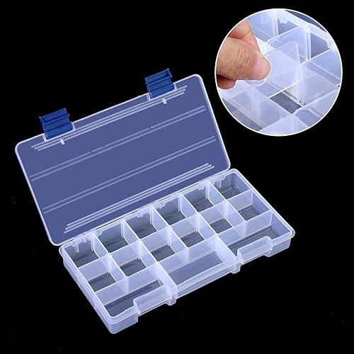 Miniatura 4 de KINJOEK Kit de caja de aparejos de pesca, caja de accesorios de pesca portátil de 4 capas, almacenamiento de aparejos de pesca para agua dulce