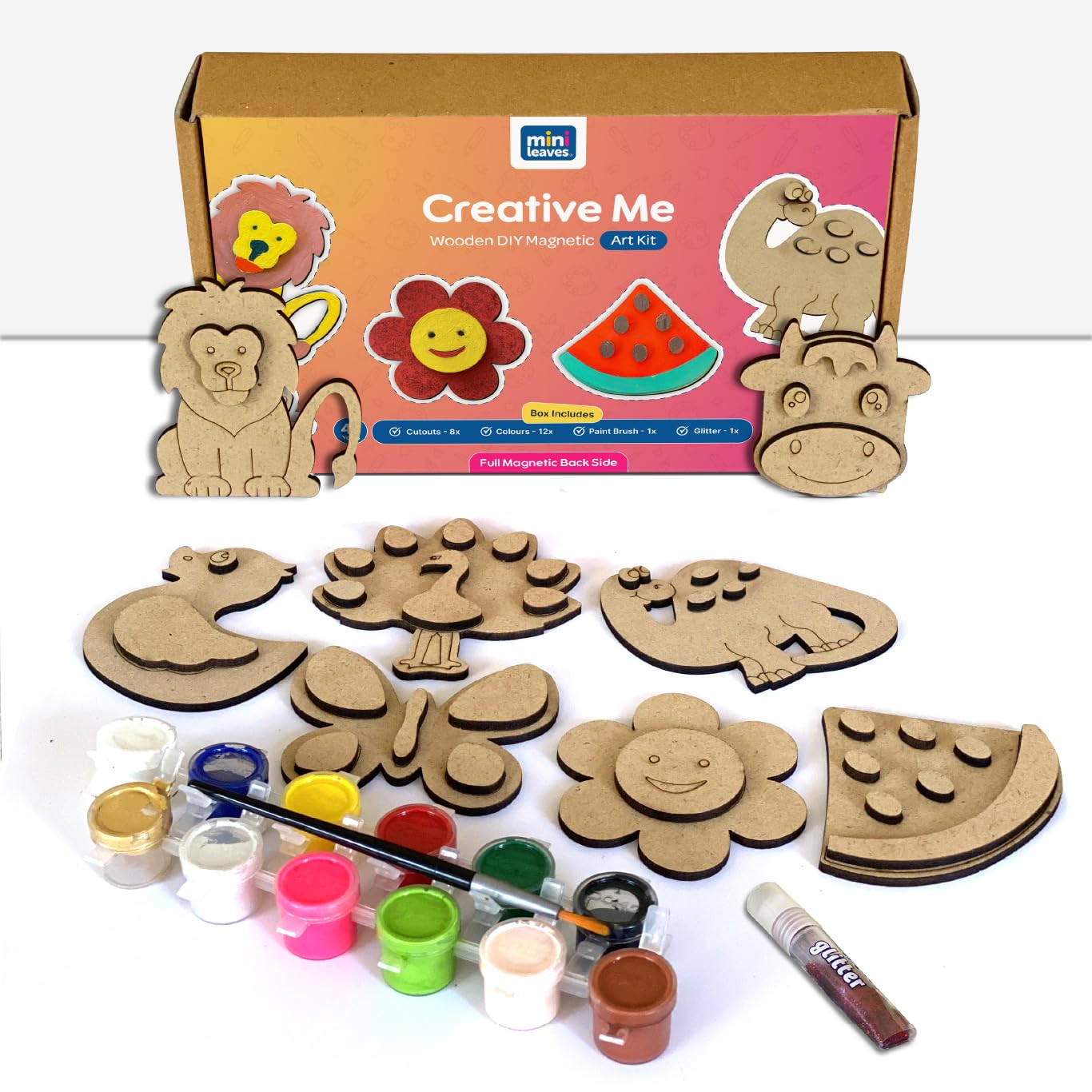 Mini Leaves "Creative Me Wooden Fridge Magnets DIY Art and Craft Paint kit for Kids 4+ Years | Preschool Multi-Layer Fridge Magnet Toys for 4 5 Year Kids- Best Birthday Gifts for 4+ Years (B0D6LK9B94) Amazon Price History, Amazon Price Tracker
