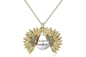You Are My Sunshine Sunflower Locket Necklace