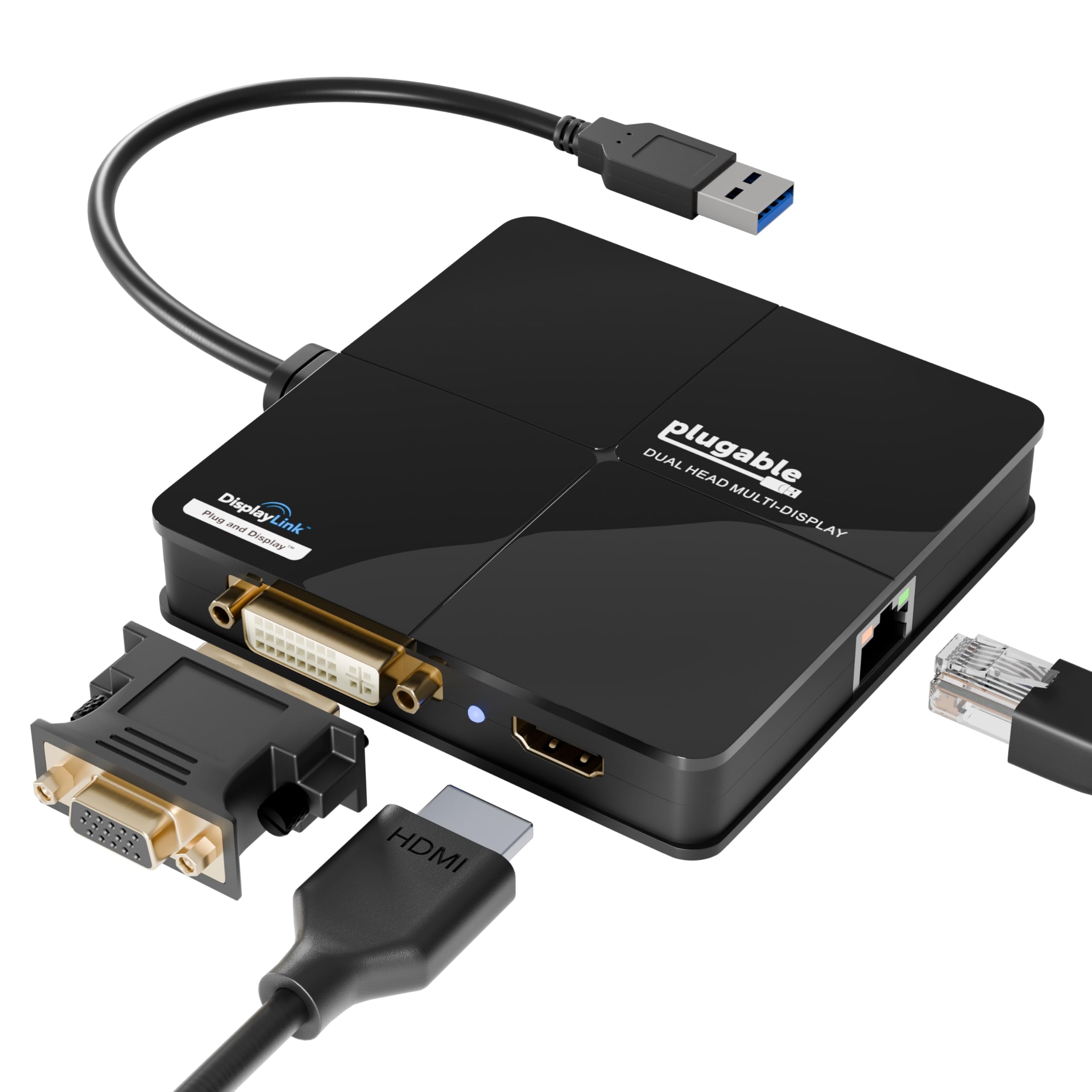 Amazon | Plugable USB 3.0 グラフィックアダプタ デュアルモニター用