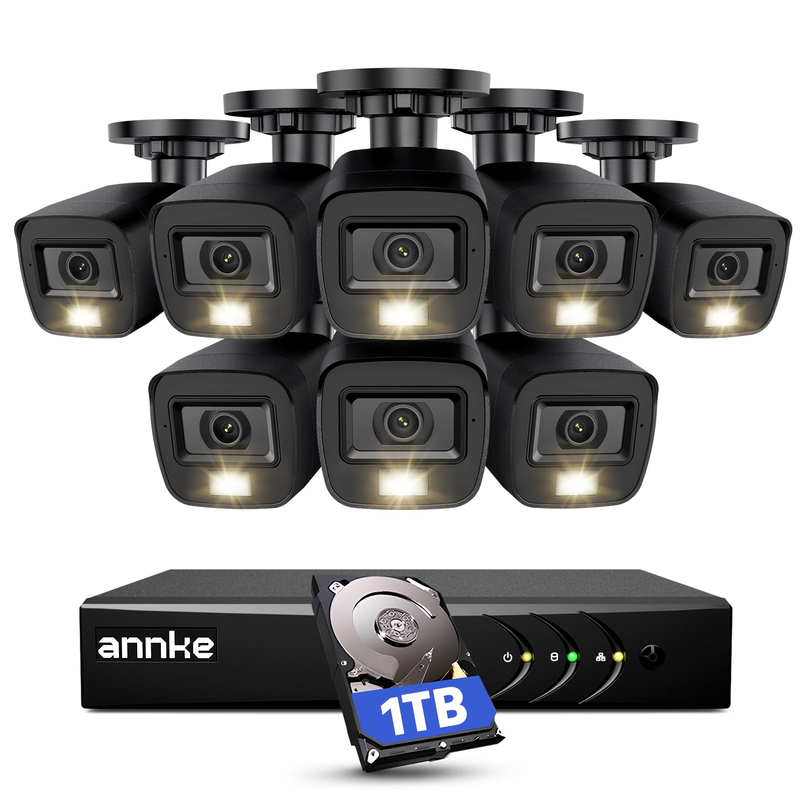 ANNKE Telecamera Di Sicurezza 3K 5MP | Visione Notturna A Colori 24/7 | 4 In 1 TVI/AHD/CVI/CVBS | Microfono E IP67