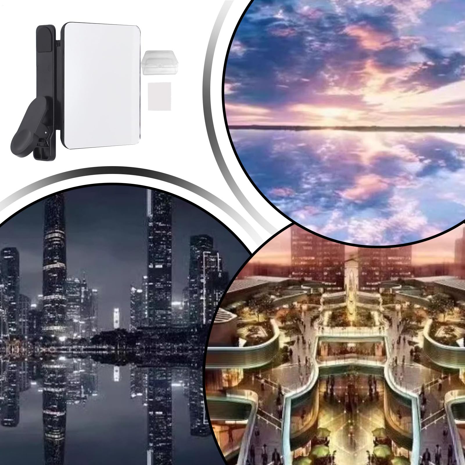 Zestaw Lusterka Do Lustrzanego Odbicia Aparatu W Smartfonie | Lusterko Odblaskowe Do Aparatu Telefonu,Akcesoria Fotograficzne I Wideo Dla M?odzie?y Rodziny Przyjació?