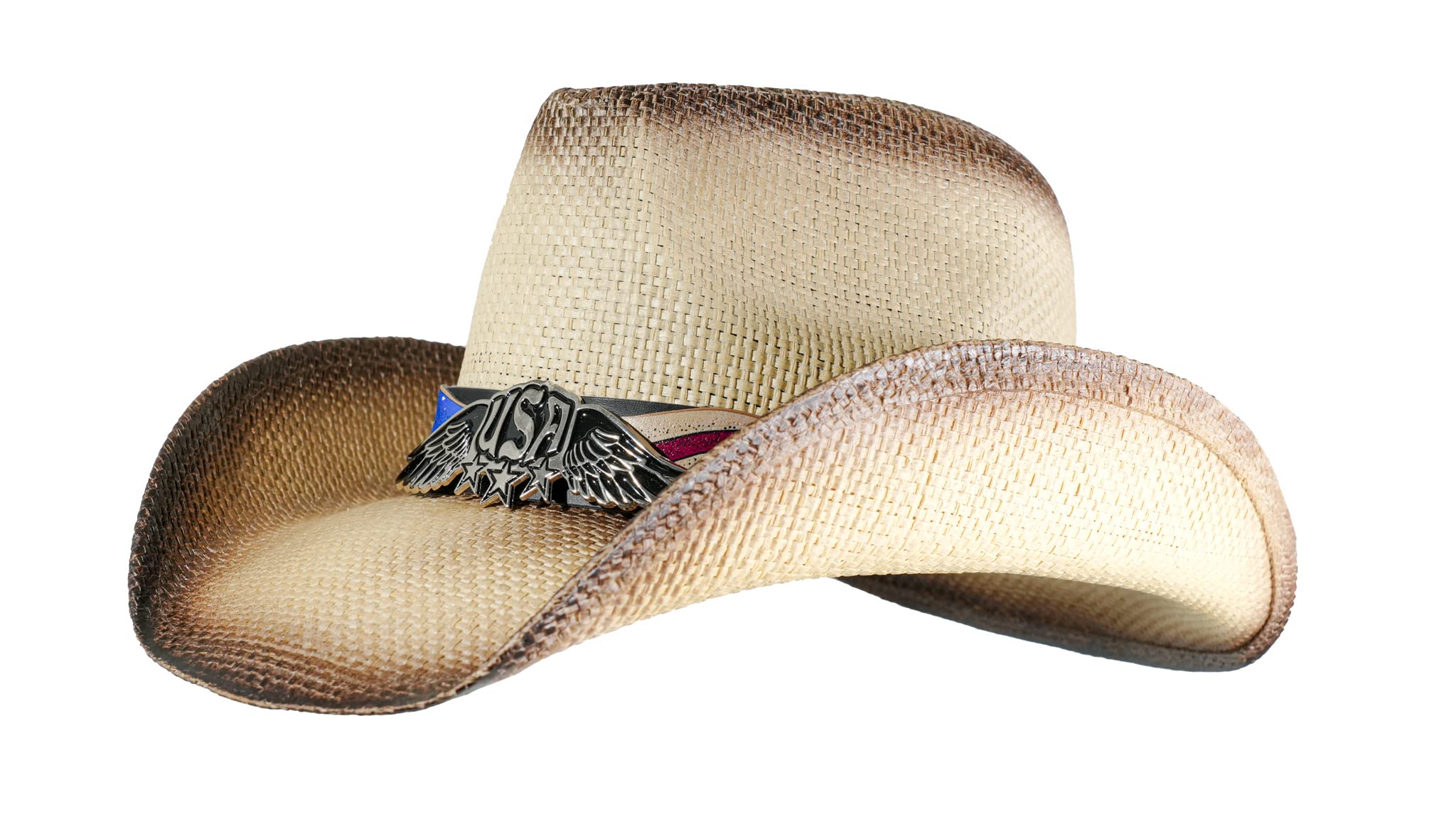 Western Outback Cowboy Hat Men's Women's Style Classic Straw Western Cowgirl Hat