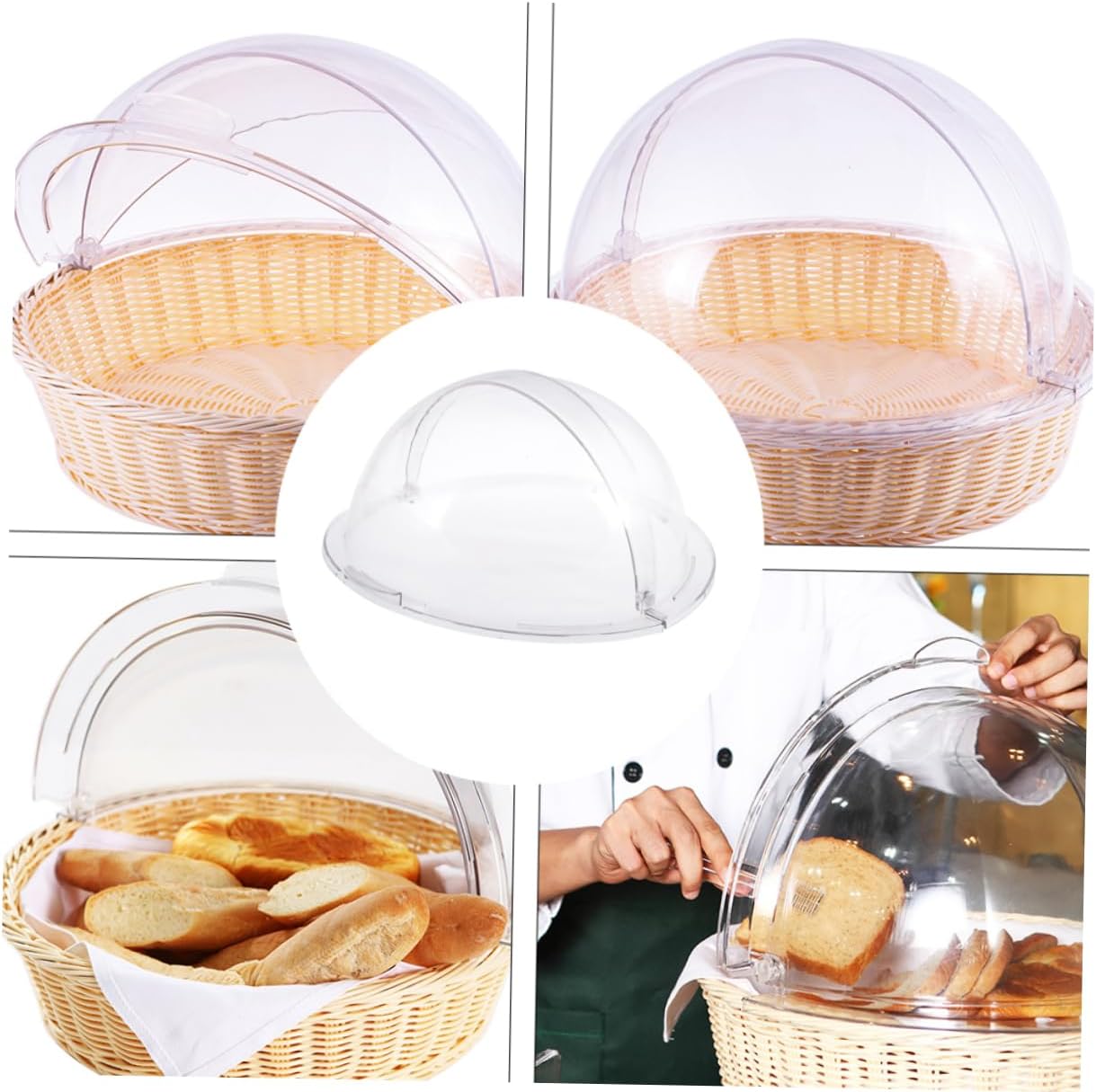Round PC Food Insulation Cover – Multifunctional Display Lid for Fruits Cakes and Dishes – for Kitchen and Restaurant Use