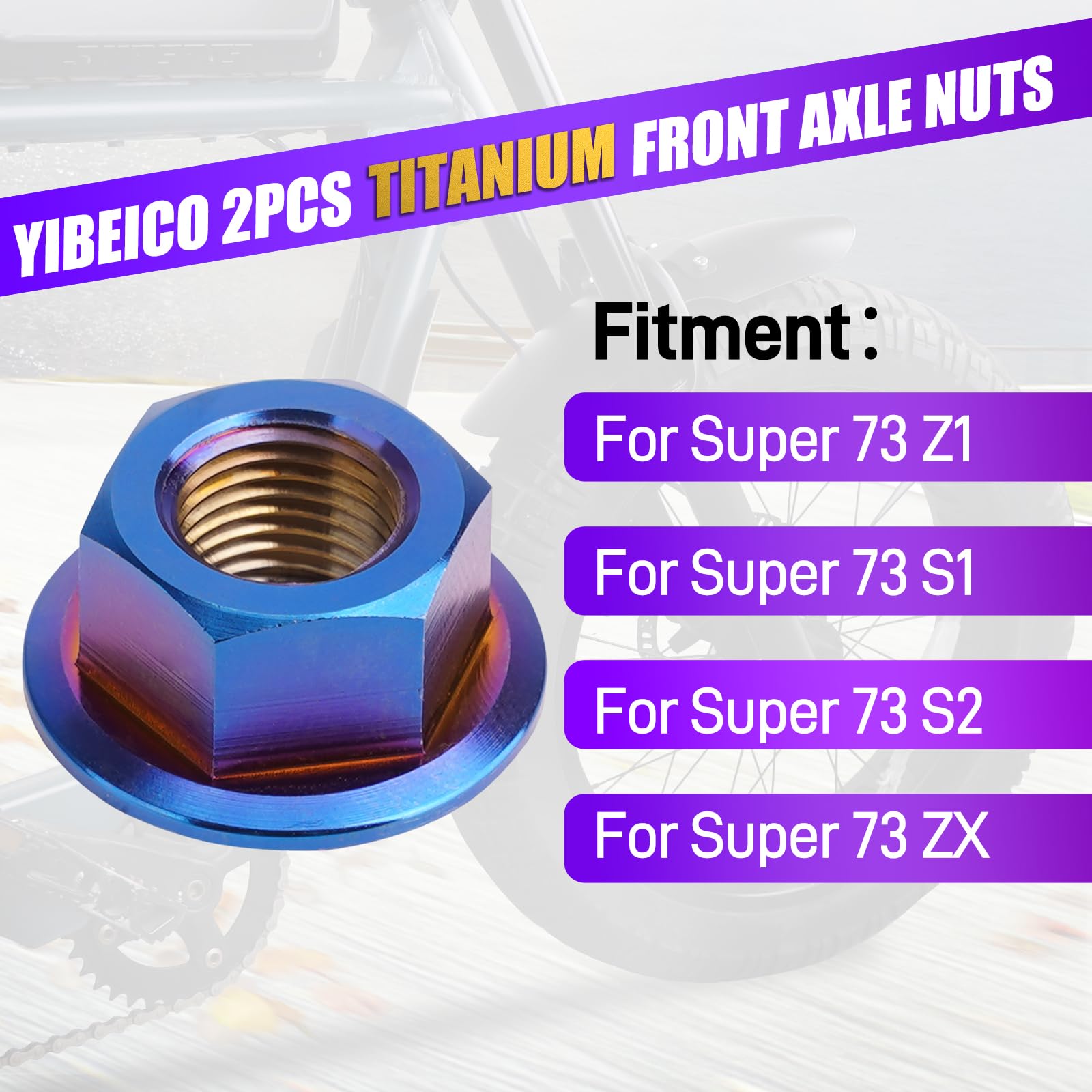 Amazon.com: YIBEICO 2PCS Titanium Front Axle Nuts for Super 73 Z1