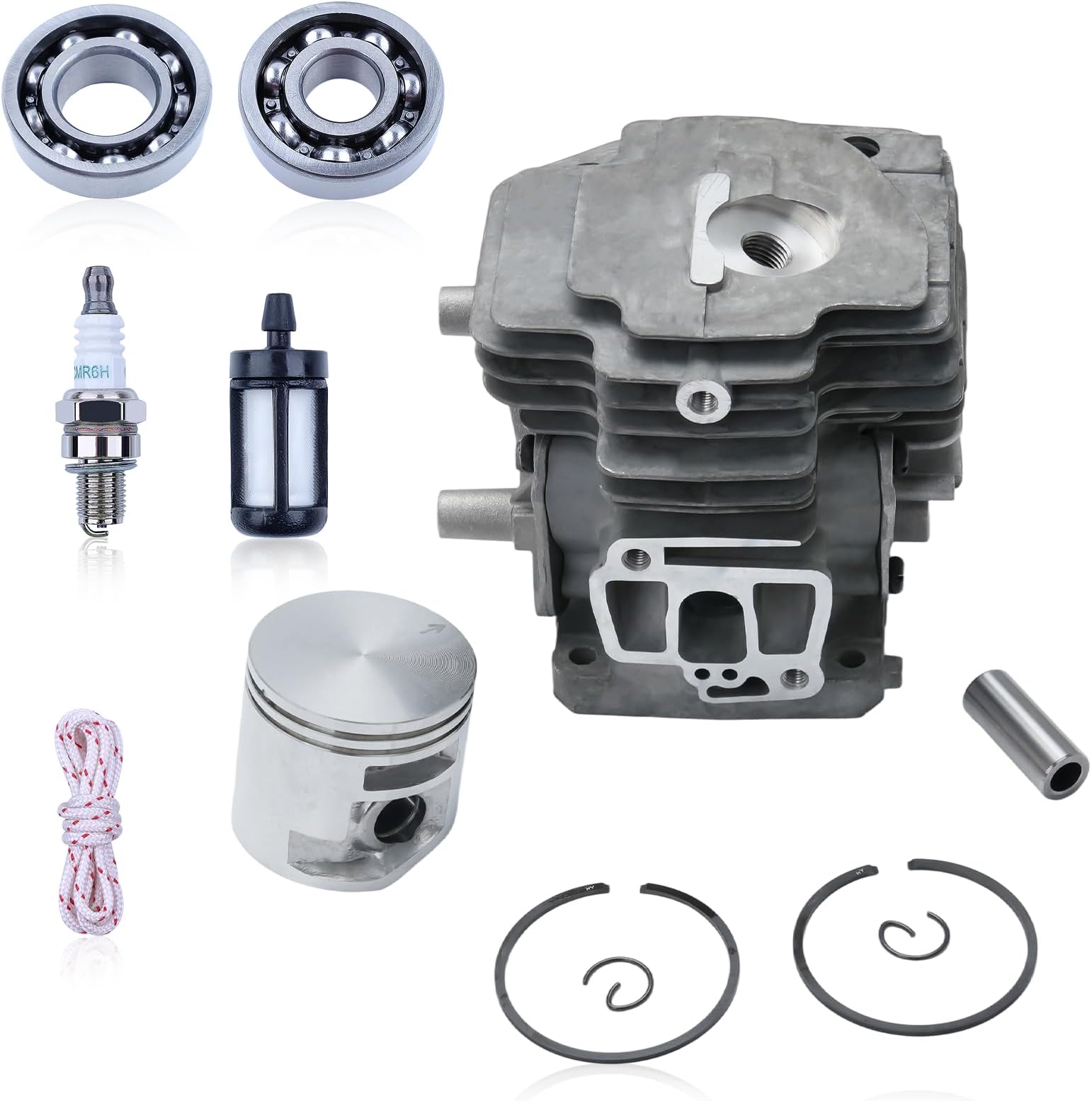42 mm Cylinder Piston Set for Stihl FR410C-E FS260 FS260C-E FS260C-EZ FS260R FS260RC-E FS261 FS261C-E FS261C-EZ FS410, Replacement for OEM 4147 020 1207