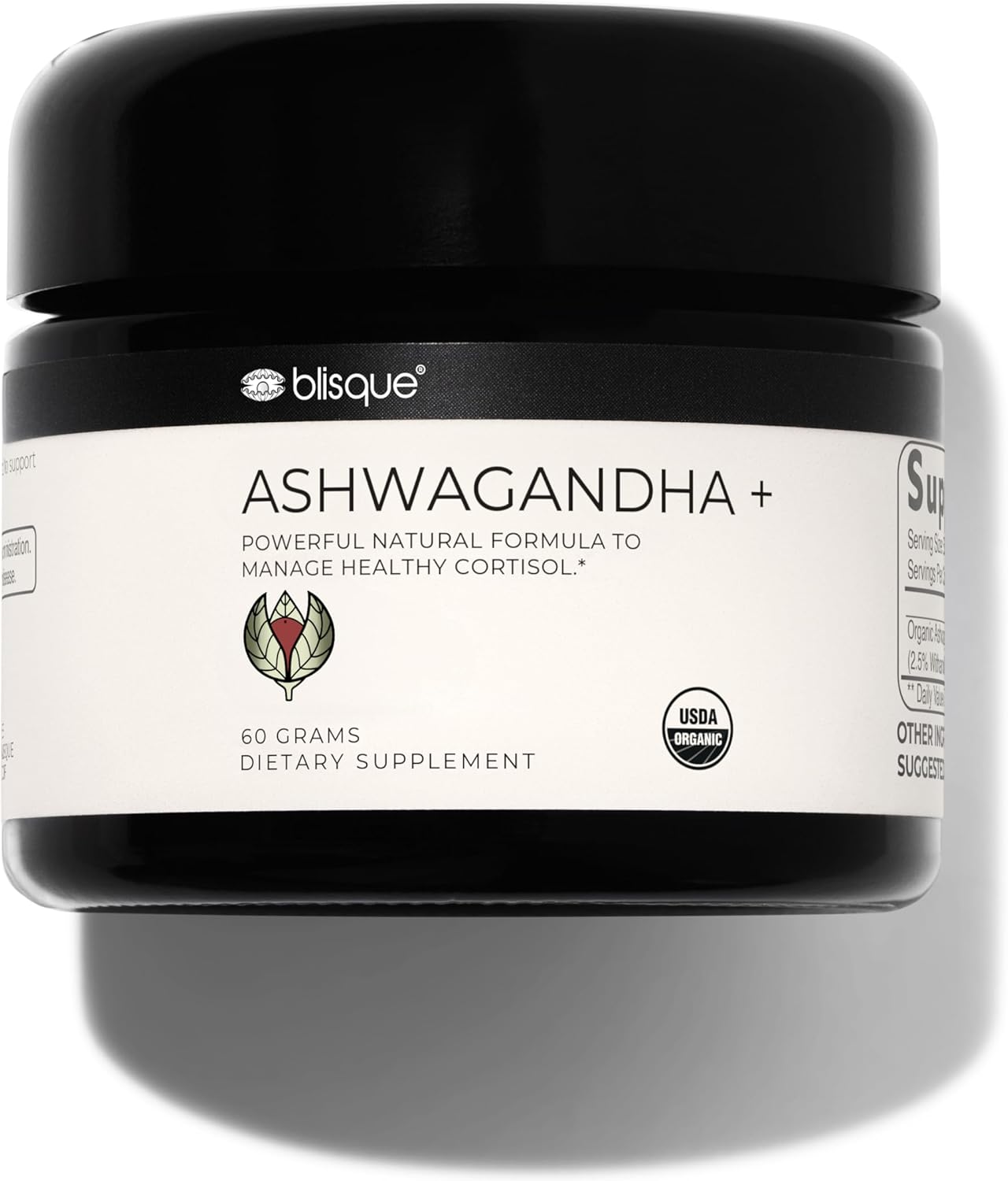 Blisque - Extremely Bitter Organic Ashwagandha Paste | This is a Paste that Needs to be Scooped with a Spoon. These are NOT Capsules. | Very Bitter | 60 Grams | Contains Glycerin