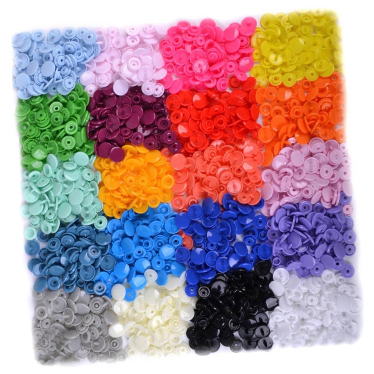 Alasum Kit de Botones de Presión T5 Alicates para Coser, Plástico Duradero y Metal, 15 Colores y 15 Piezas para Proyectos de Costura y Manualidades