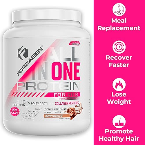 Miniatura 6 de Forzagen Proteína en polvo para mujer - Batido de proteína con colágeno en polvo para mujer  Suplemento de bocadillos altos en proteínas y colágeno