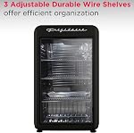 Réfrigérateur compact rétro Frigidaire avec porte en verre, réfrigérateur de comptoir de 3,2 pi³, coins arrondis, premium, pour bureau, chambre, dortoir, cabane