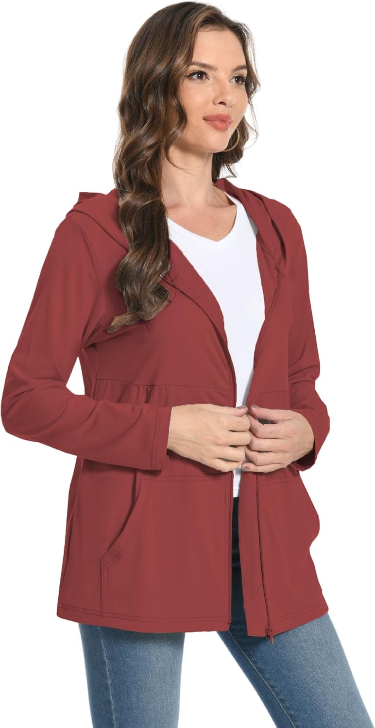 Meuponc Mastectomy Hoddies Jacket Coat with Drain Pockets Women Post Surgery Recovery Must Haves Long Sleeve Zip Up Shirts - Image 3