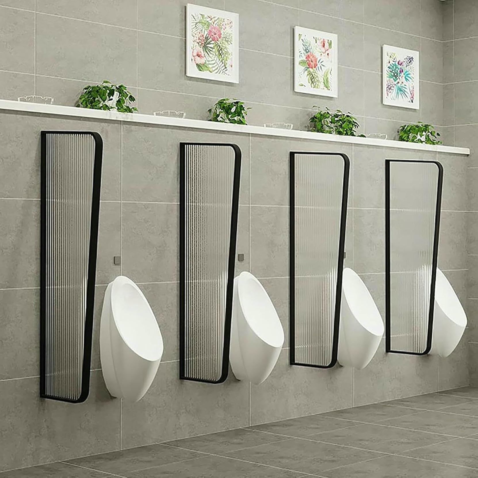 Partition de toilette pour stopper les regards indiscrets aux urinoirs