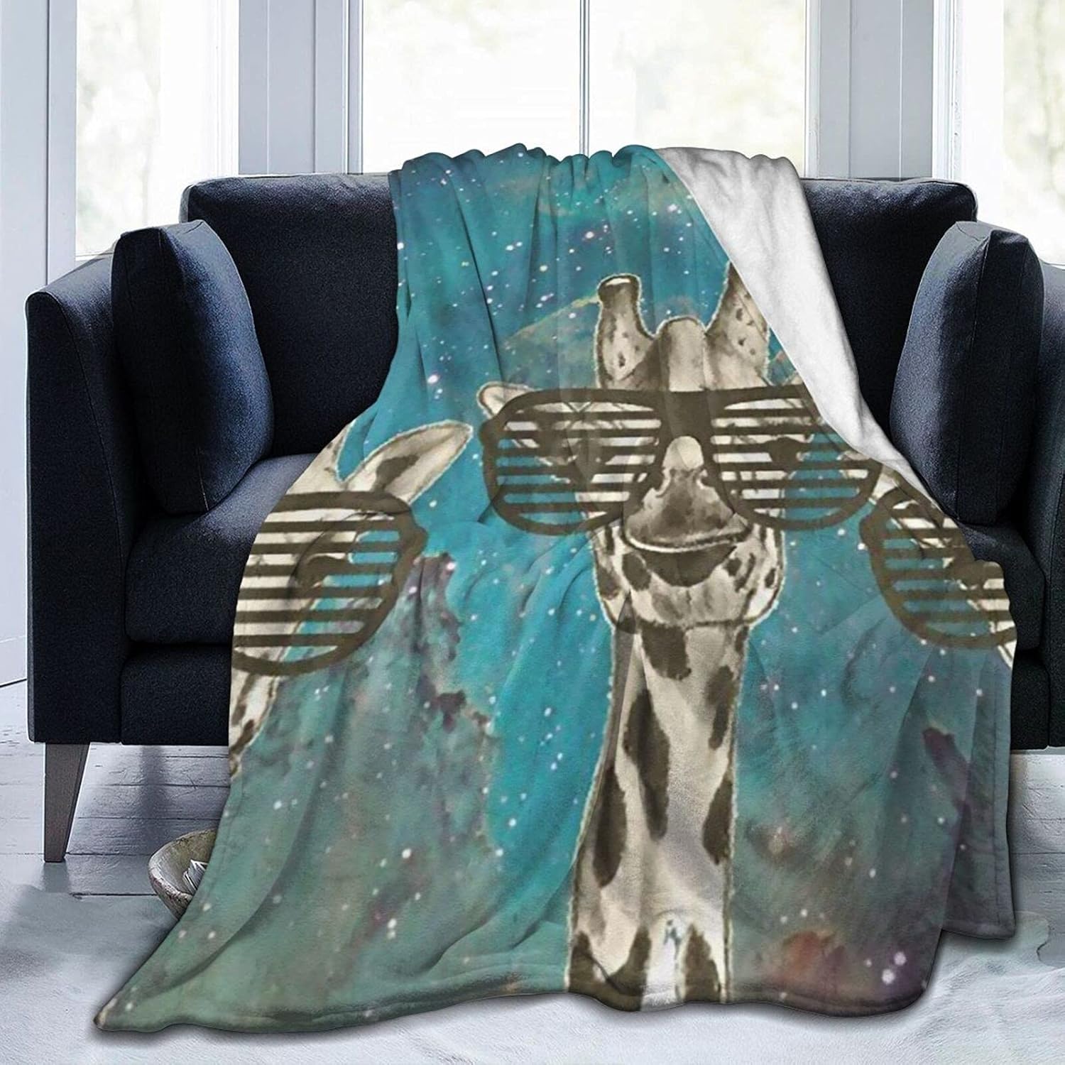 Yefeyda Galaxy Giraffes with Sunglasses Weighted Blanket