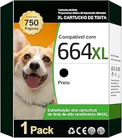 TECKKIN Cartucho de Tinta Compatível para HP 664 664XL Compatível para HP Deskjet Ink Advantage 1115 1118 2135 2136 2675 3635 3638 3775 3835 4535 4675 5075 5275 (1 Preto)