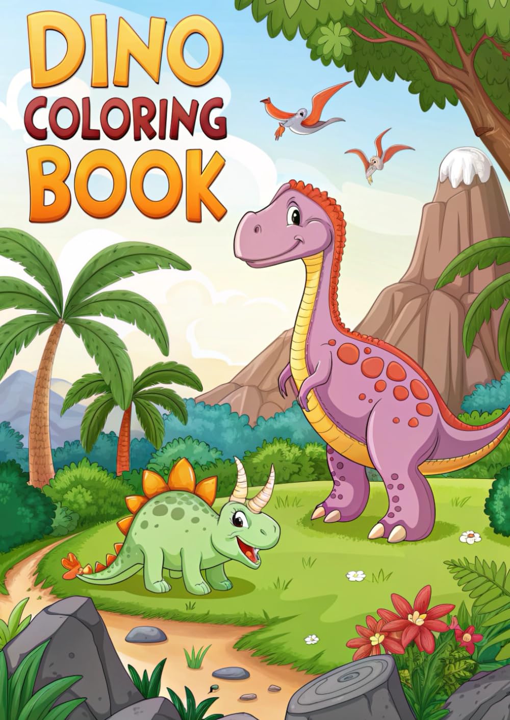Dinosaur Coloring Book: 70 Pages of Dino Art Fun: Roar into Creativity with 70 Fun Dinosaur Coloring Pages for Kids