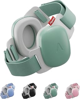 Alpine Muffy Baby Comfort - Protects Hearing for Babies and Toddlers - CE & ANSI Certified - Unique Headband for Safe fit & Comfort - Multi-adjustable for Ages 3-48 Months, 24dB Sound Reduction, Green