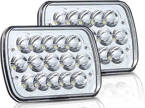 Faros delanteros LED de 4 x 6 pulgadas, bombillas rectangulares de 4 x 6 pulgadas, 4 unidades, 45 W, haz de sello HiLo, universal para H4651 H4642