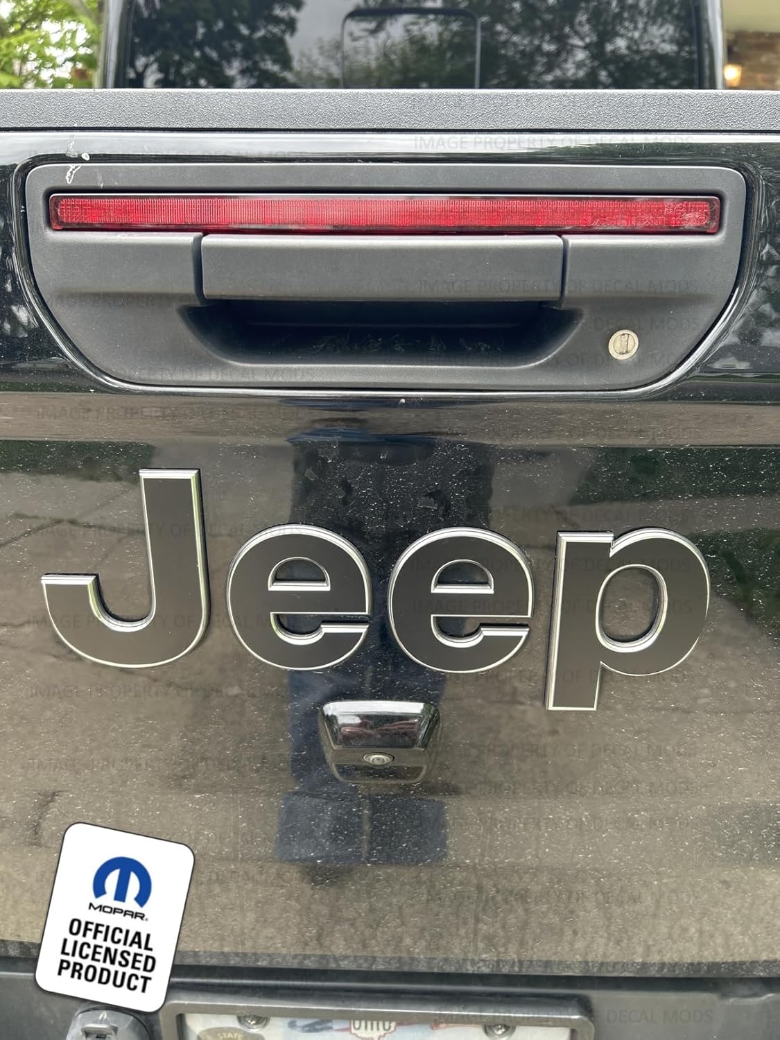 Decal Mods Rear Tailgate Jeep Flat Overlay Decal Graphic fits Jeep Gladiator/Wrangler JL/JT (2018-2024) Red CR | SJ8Z2