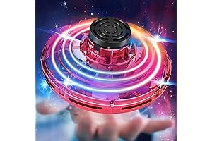 Flying Spinner Mini Drone for Kids with LED Lights - UFO Drone...