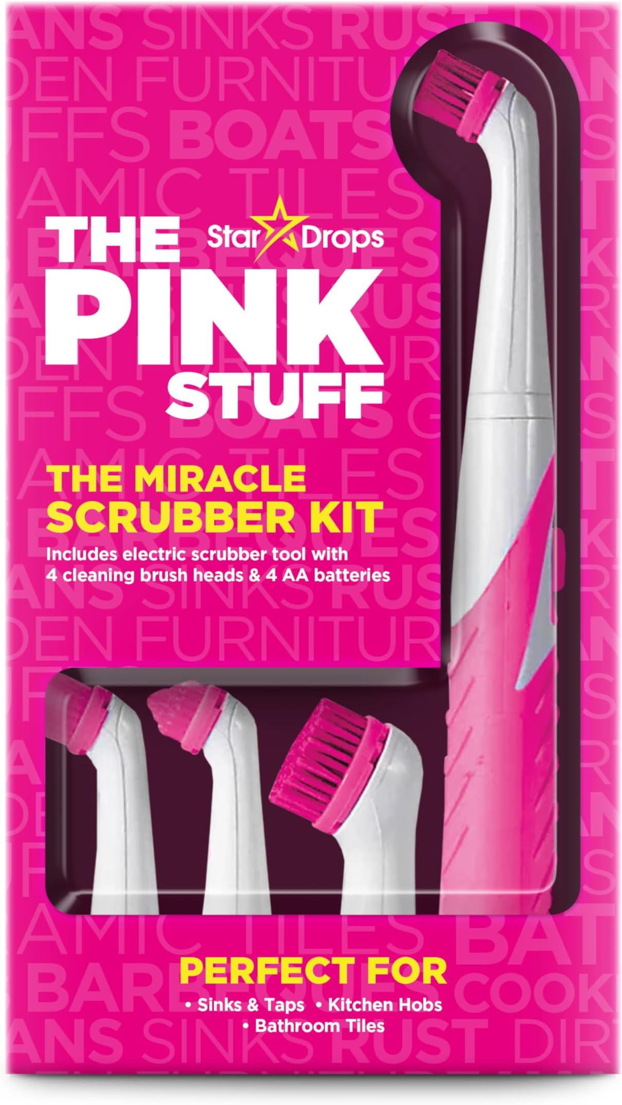 Stardrops - Pink Stuff - Miracle Scrubber Kit - 4 Cleaning Brush Heads
