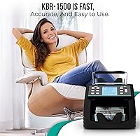 Vista 5 de Kolibri Máquina de contador de dinero de billetes mixtos todo en uno, detección de falsificaciones, contador de monedas mixtas