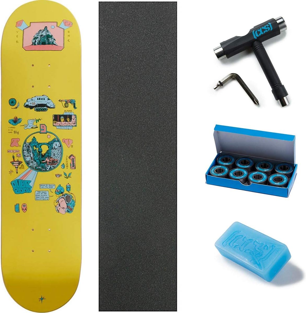 CCS Overzone Skateboard Deck 8.00" W/Mob Grip, CCS Skate