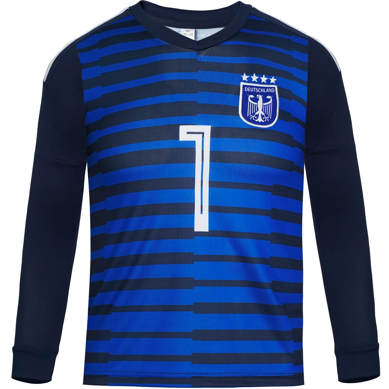 Deutschland Neuer Kinder Torwart Trikot Fußball #1 Neu Saison Shorts Socken Torwarttrikot Langarm