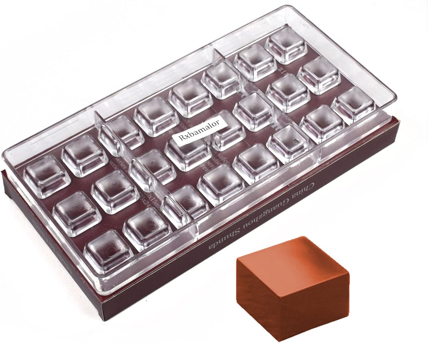 Polycarbonate Chocolate Mold Professional Cube Shape for Candy Bonbons 24 Cavity 5g/pieces Confectionery Baking Pastry Tools Mould RX2189