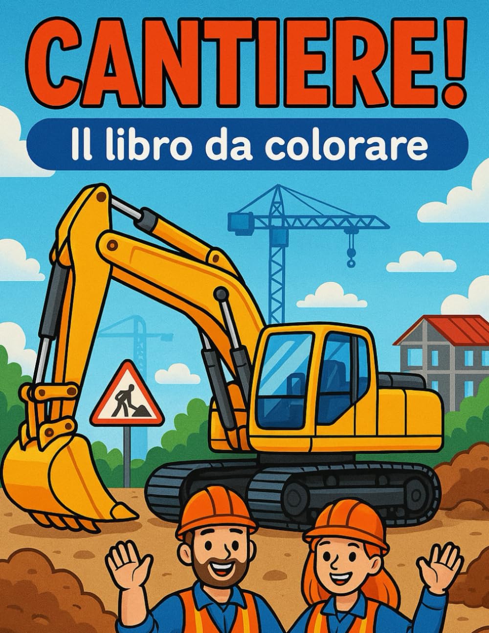 CANTIERE! – Il libro da colorare: Scopri il cantiere con matite e colori - Macchine, veicoli e cantieri