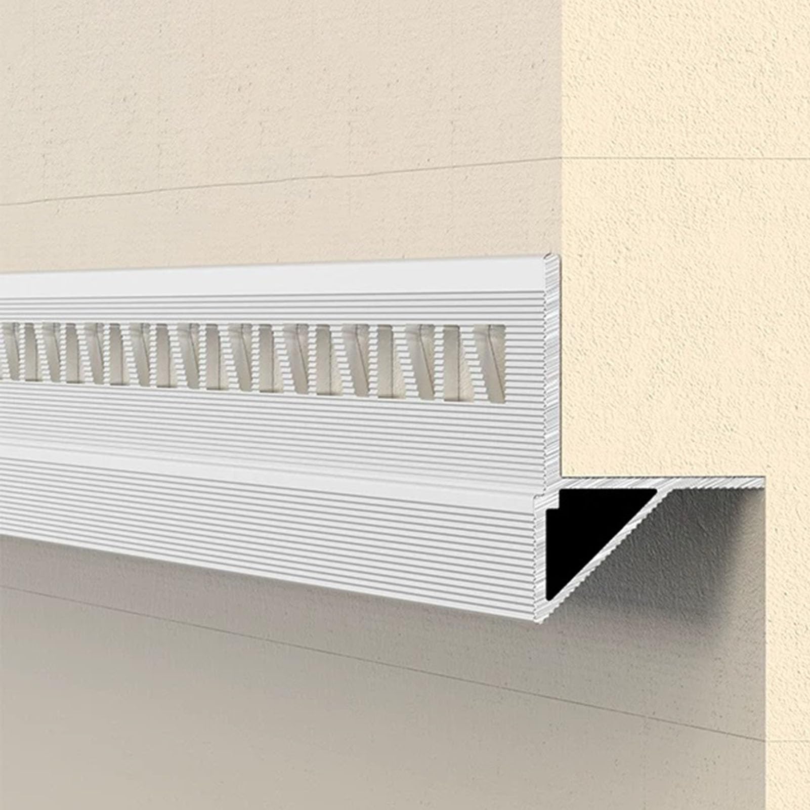 Vierteaguas Muro Exterior Perfil Vierteaguas Impermeable para el Alféizar | Perfil Metálico Resistente para el Borde de Canalones ariz, Perfil de Borde Exterior de Alero para Drenaje de Agua(5Pack)