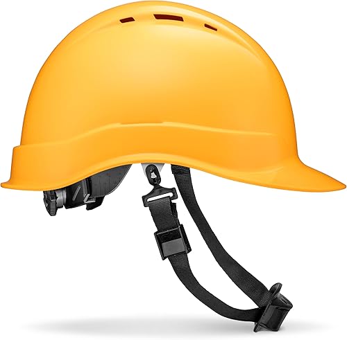 Acerpal Casco duro ventilado con acabado brillante, diseño personalizado y color sólido OSHA cascos duros con suspensión de 6 puntos