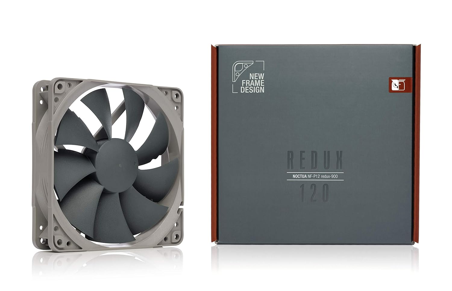 Noctua NF-P12 redux-900, Ultra Quiet Silent Fan, 3-Pin, 900 RPM (120mm, Grey) (Pack of 2)